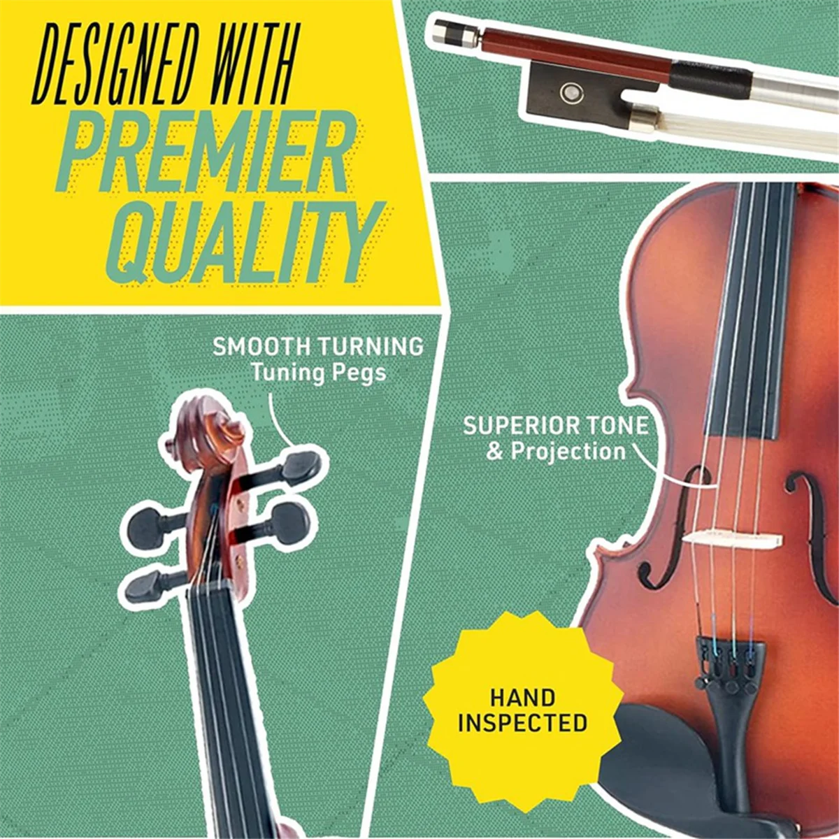 4/4 Violin With Case And Bow &ndash; Great For Beginners Default Title