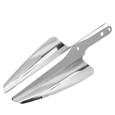 Motorcycle Chrome Front Fork Mount Wind Deflectors &ndash; Enhance Comfort and Style