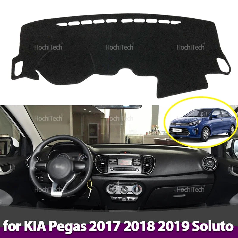 Liukastumaton polyesterinen kojelaudan peite KIA Pegas Soluto 2017 2018 2019