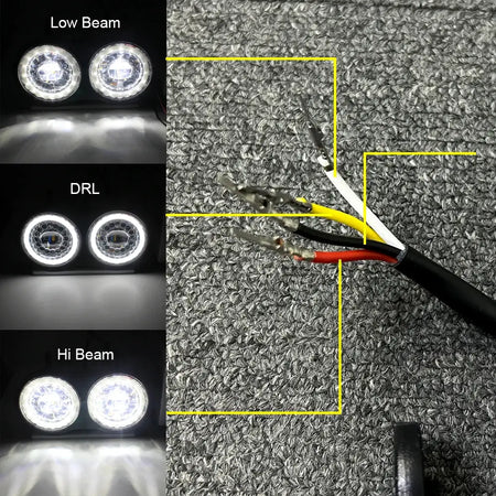 Motorcycle Dual Light LED Headlight for Buell XB Model 2003-2010 by InterCyprus Trading Ltd
