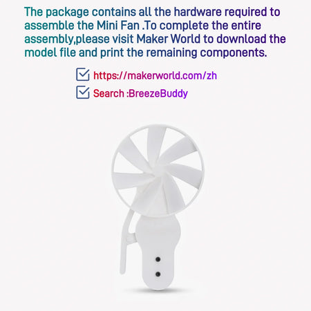 Bambu Lab 3D Printing DIY Jet Engine Model Parts Kit Mini Fan / DIY Parts Kit