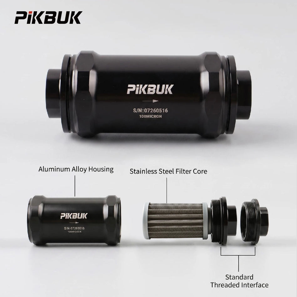 Inline Fuel Filter An6 An8 An10 For E85 100 Micron Stainless Steel Element by InterCyprus Trading Ltd