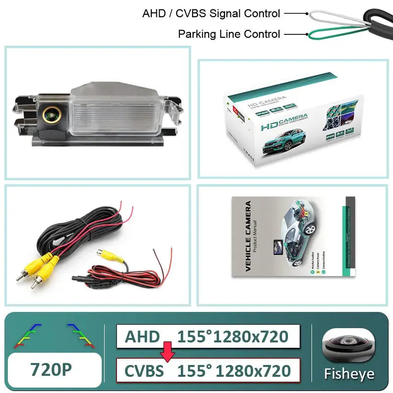 AHD 1080P 170° Fish-eye Lens Car Rear View Reverse Backup Camera For Renault Sandero/Dacia Sandero Stepway Logan 1/Logan 2 by InterCyprus Trading Ltd