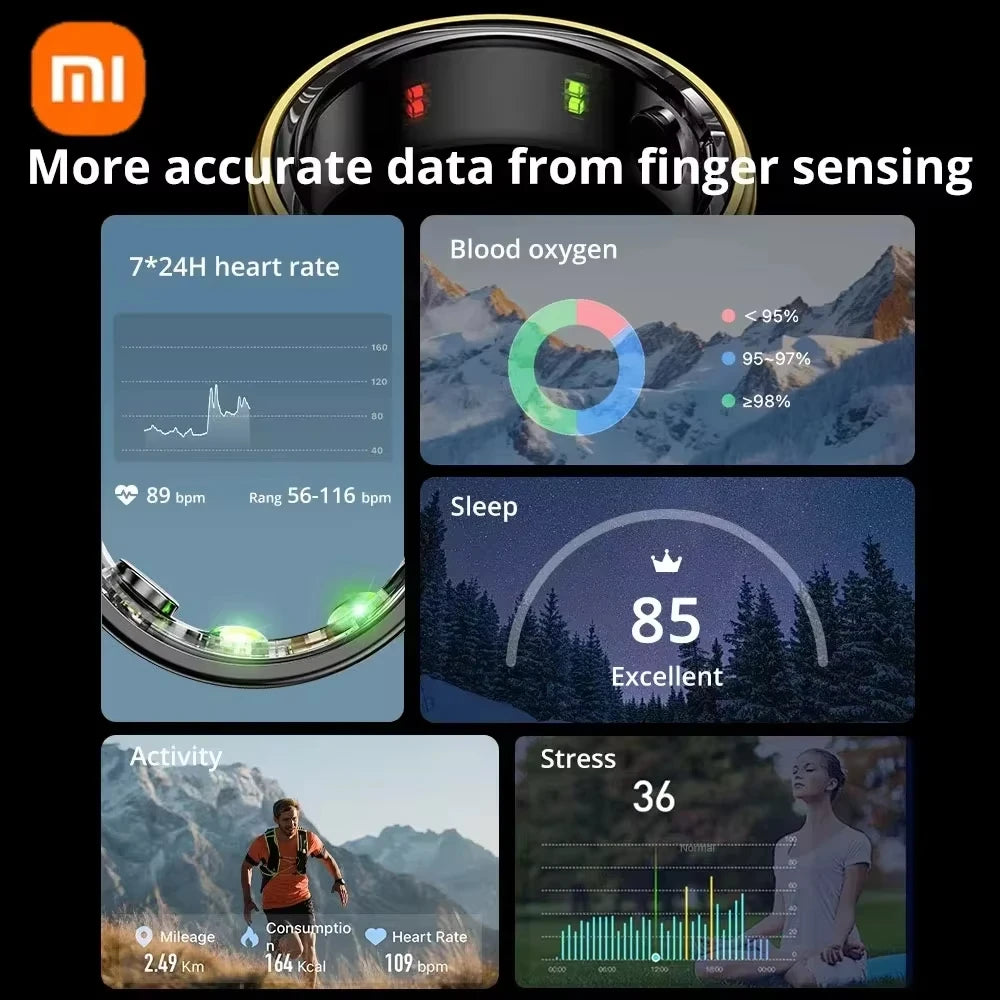 Xiaomi Smart Ring: Advanced Health Monitor with Heart Rate, Sleep Tracking &amp; Gesture Control