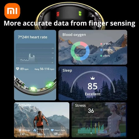 Xiaomi Smart Ring: Advanced Health Monitor with Heart Rate, Sleep Tracking &amp; Gesture Control