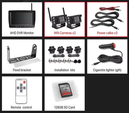 7 Inch AHD DVR Monitor Wireless Backup Camera With Night Vision For Trucks by InterCyprus Trading Ltd
