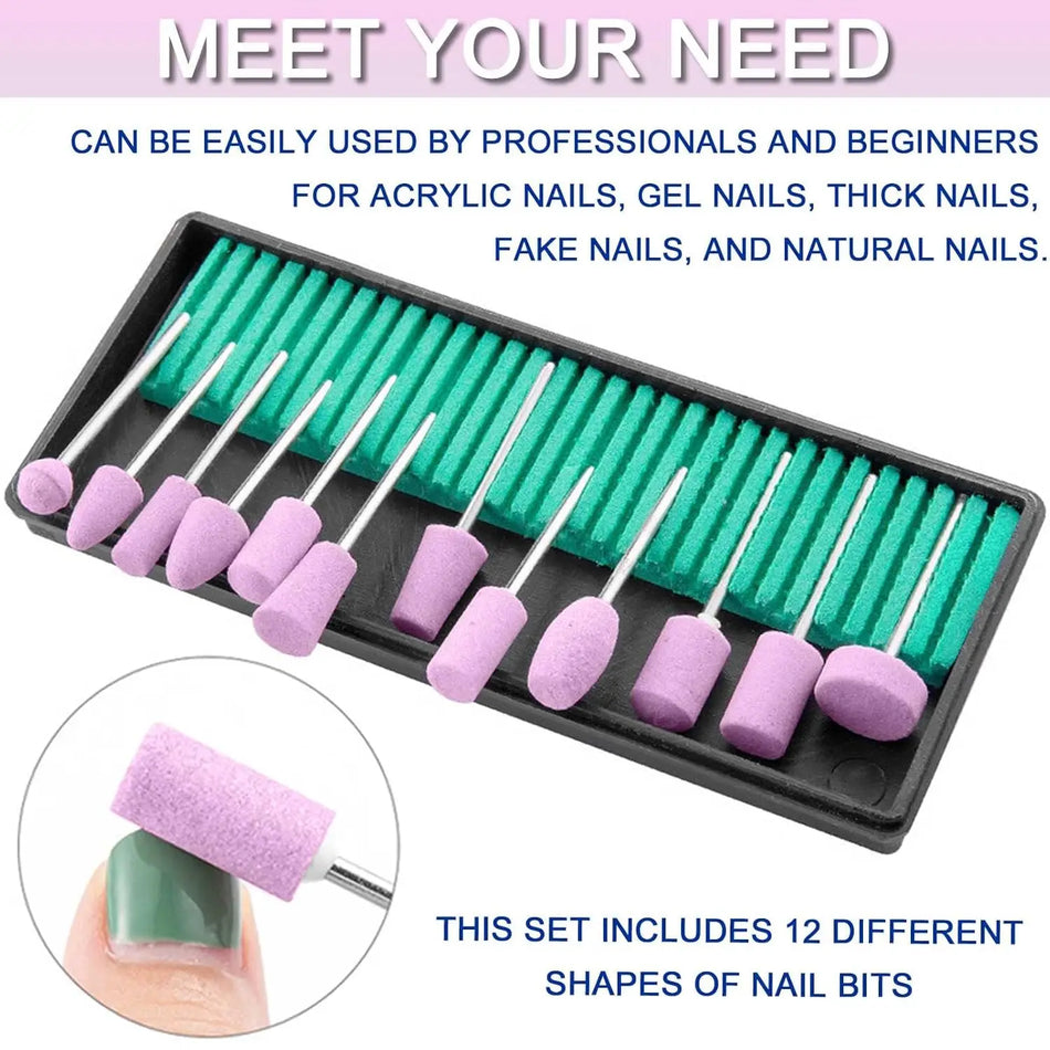 YIKOOLIN DMT Nail Drill Bits Set - Multi Size 12-30