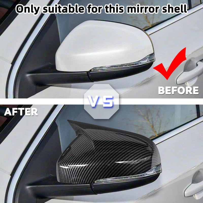 Carbon Fiber Style Mirror Covers for Volvo V40 V60 S60 2011-2019
