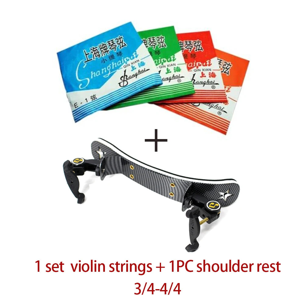 Tonling Violin Shoulder Rest &ndash; Adjustable Aluminum Alloy 3/4 light yellow