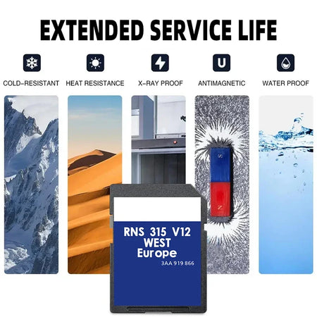 RNS315 West Europe Sat Nav Map &ndash; Free Anti Fog Film