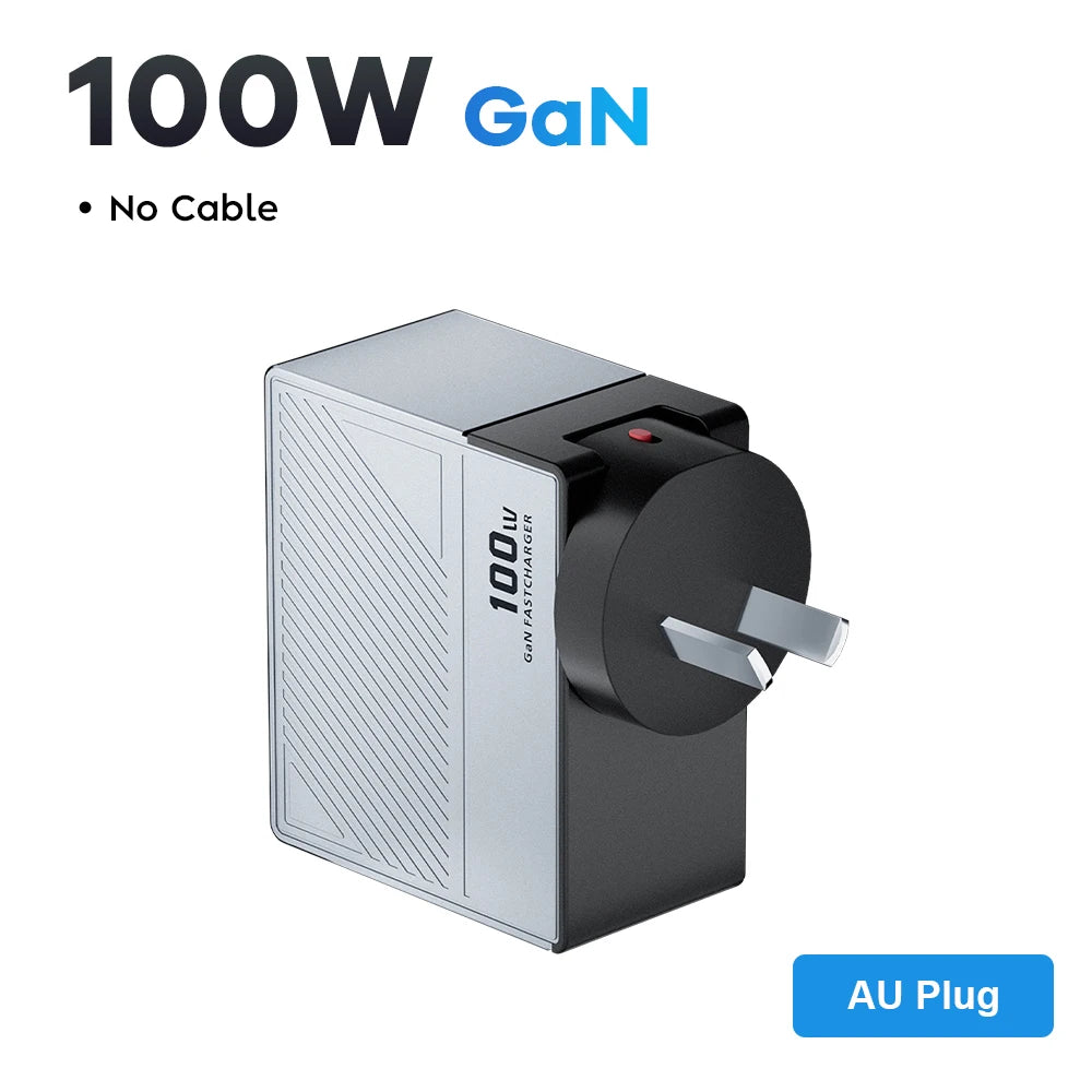 GaN USB Charger 100W &ndash; Ultra-Fast Charging for Multiple Devices AU Plug