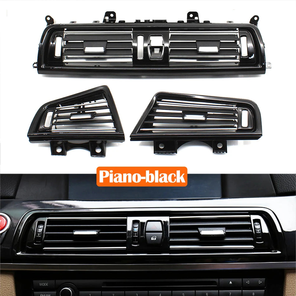 BMW 5 Series F10 F11 Piano Black Vent Grille AC Outlet Panel Made of PC and ABS