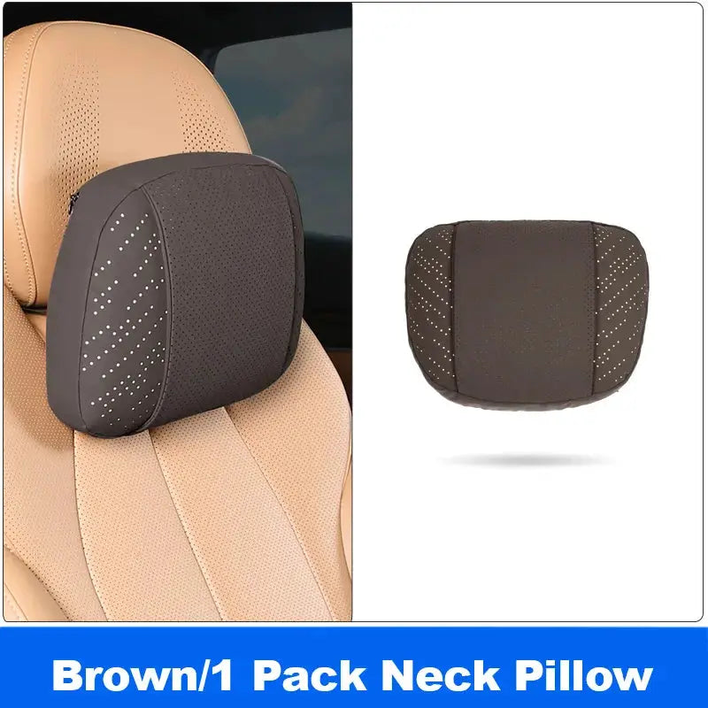 Vtear Universal Car Neck Pillow Lumbar Support Headrest Cushion Memory Foam Luminous Breathable Perforated Interior Accessories by InterCyprus Trading Ltd