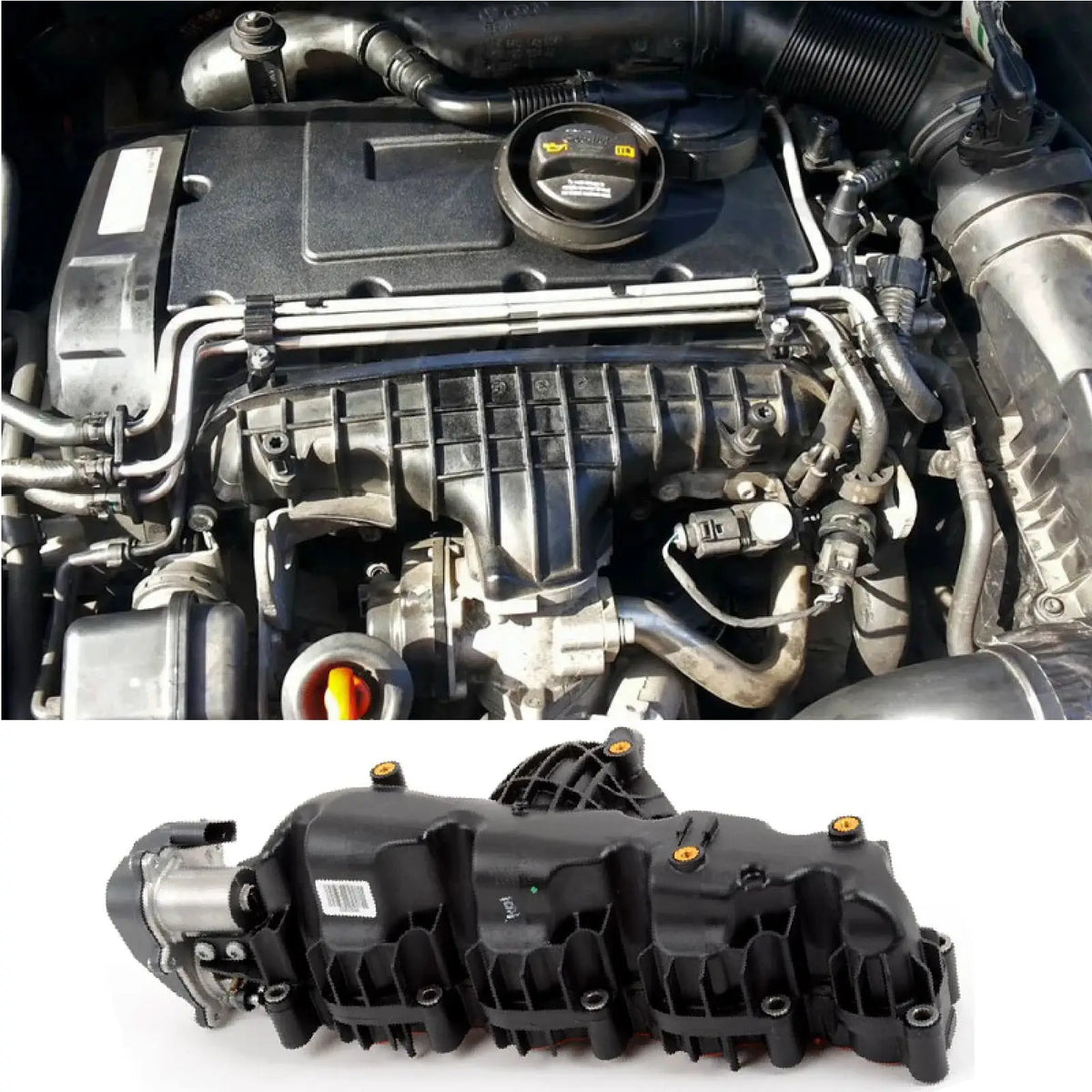 PIKBUK P2015 REPAIR KIT FIT FOR VW AUDI SEAT SKODA 2.0 TDI CR ENGINES WITH BLACK PLASTIC MANIFOLD by InterCyprus Trading Ltd