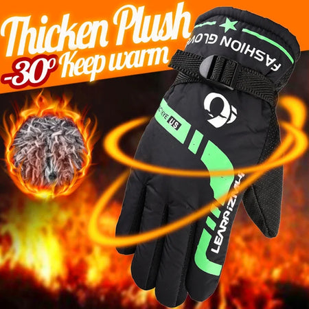 Autumn Winter Motorcycle Fleece Gloves - Windblock Design