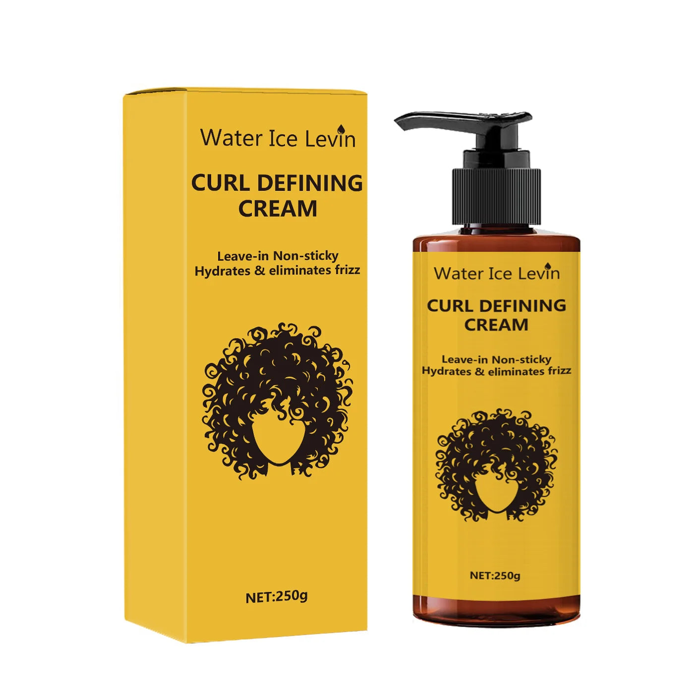 Water Ice Levin Elastic Styling Cream &ndash; Deep Moisturizing for Soft Fluffy Curls 250g Box