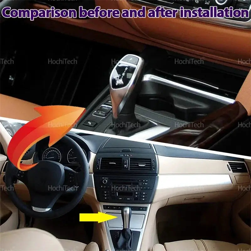 Led PU Leather LED Gear Shift Knob Automatic Gear Shifter Lever Handle for BMW X3 E83 2004-2010 Thumb Gear Shift Knob by InterCyprus Trading Ltd