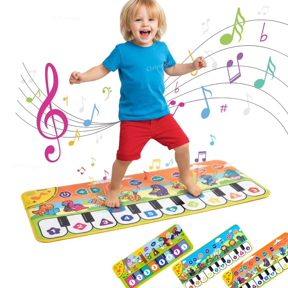 Kids Piano Dance Mat 80x30cm with Demo Songs, Floor Keyboard Musical Carpet for Toddlers and Birthday Gifts