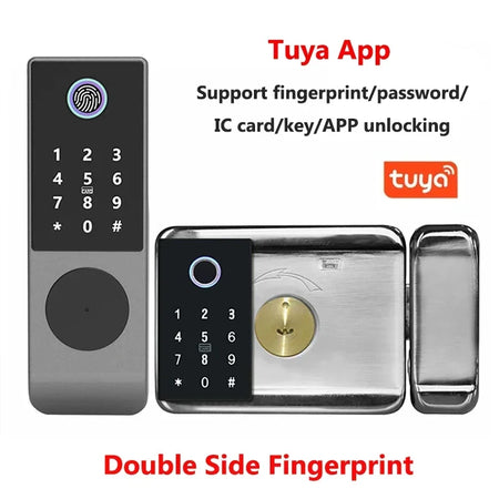 TTLock WIFI Double Side Fingerprint Lock - IP66 Waterproof Double-Tuya
