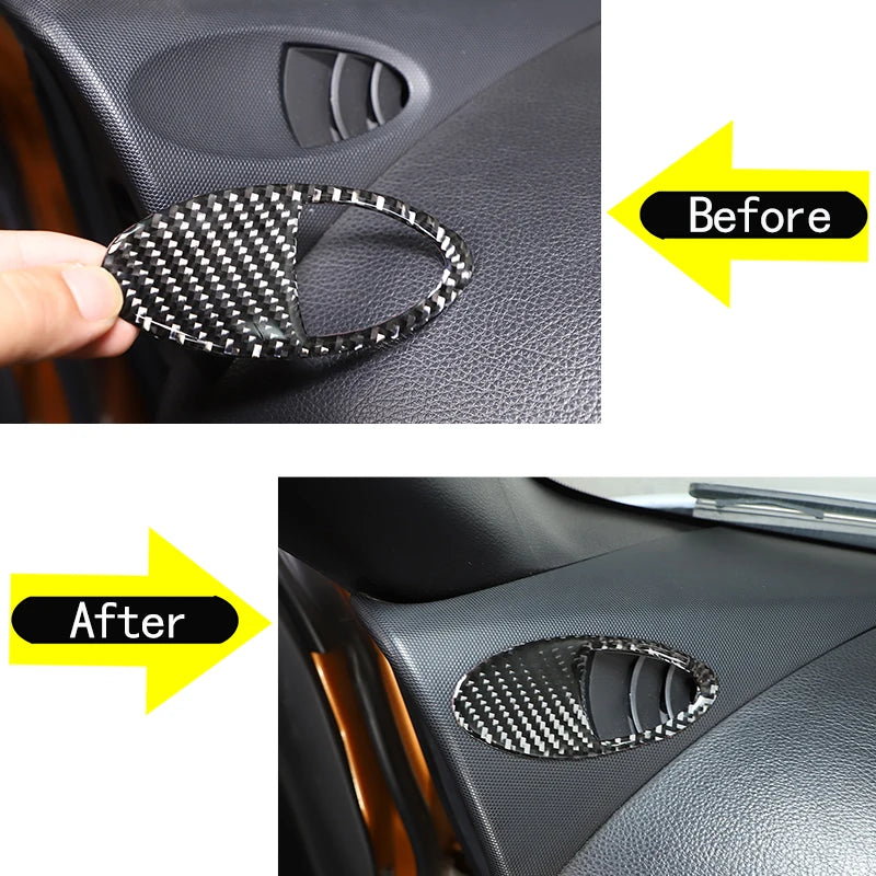 Adesivo per bocchetta d'aria del cruscotto in fibra di carbonio per 350Z 2003-2006