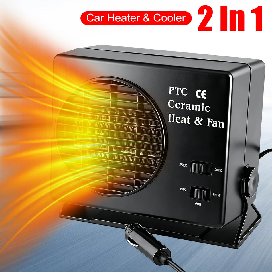 2'si 1 Araba Isıtıcı ve Soğutucu, 12V Taşınabilir 150/300W Sürüş İçin