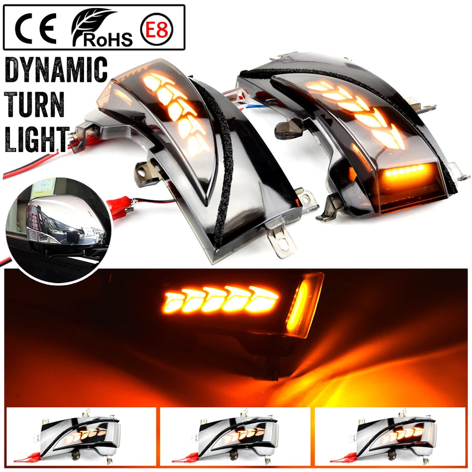 Dynamic LED Turn Signal Mirror Caps for Infiniti QX56 QX80