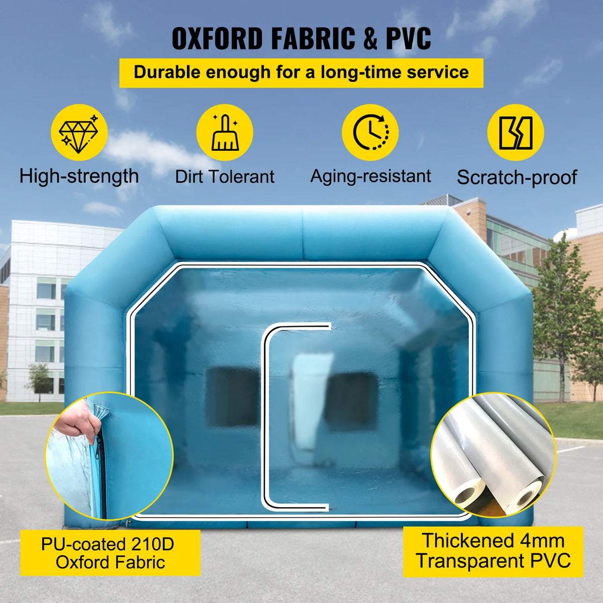 SucceBuy Inflatable Paint Booth - 210D Oxford Fabric