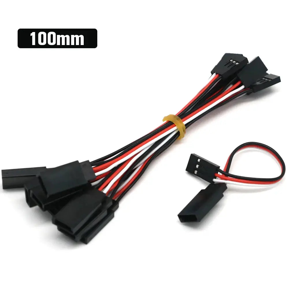 10pcs 100mm/150mm/200mm/300mm/500mm RC Servo Extension Cord Cable Wire Lead JR For Rc Helicopter Rc Drone by InterCyprus Trading Ltd