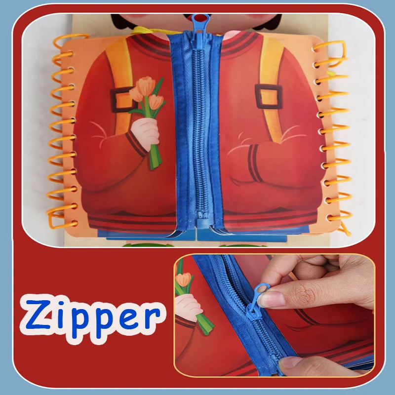 Kids Busy Book Montessori Toys &ndash; Fine Motor Skills Training