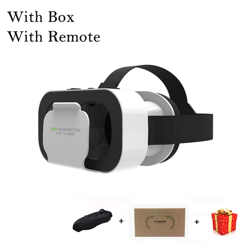 Shinecon 3D VR Glasses for Immersive Mobile Gaming and Movies With Box With Remote / China