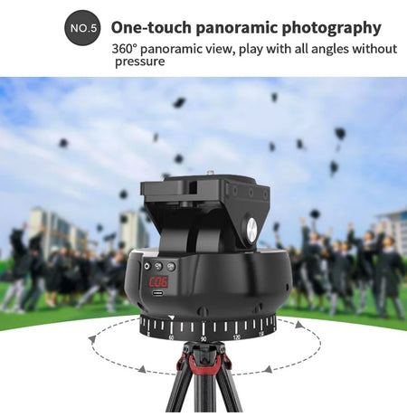 Desiontal YT-1200 Motorized Pan Tilt Tripod Head for Phones &amp; Cameras