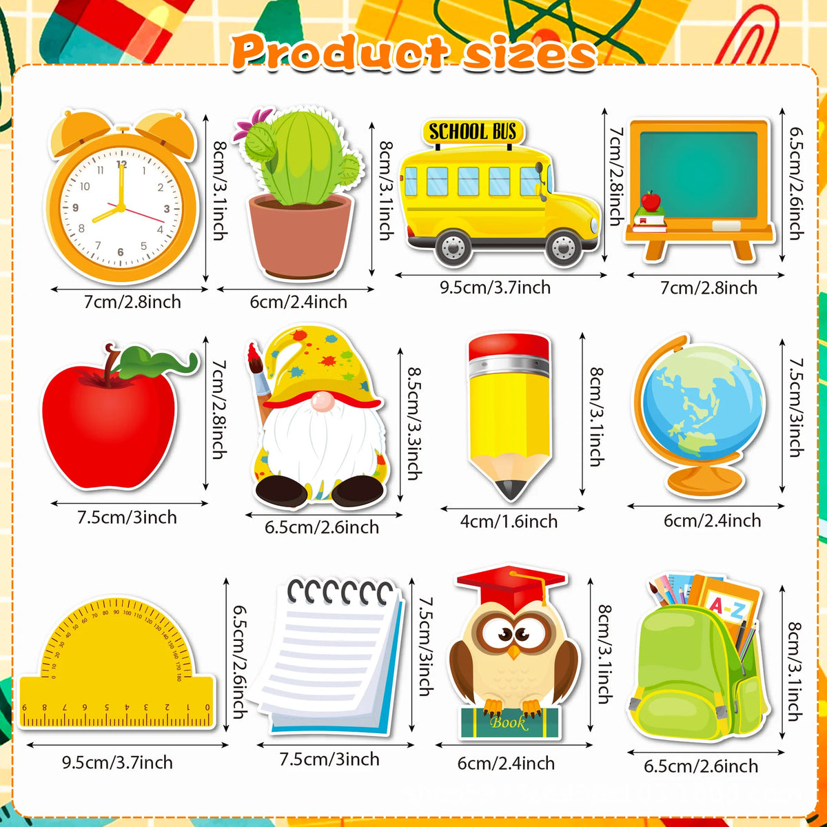 12 Pcs Teacher Notepad Set | Fun Sticky Notes | Teacher Gifts &amp; Supplies