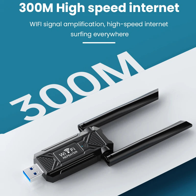 2.4G 300Mbps Wireless USB WiFi Repeater &ndash; Range Extender