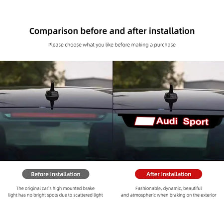 Car High Mounted Stop Lamp Stickers &ndash; Custom Fit For Audi S Line Brake Lights