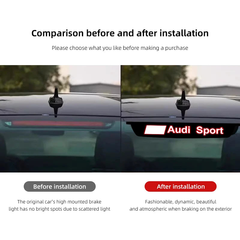 Car High Mounted Stop Lamp Stickers &ndash; Custom Fit For Audi S Line Brake Lights
