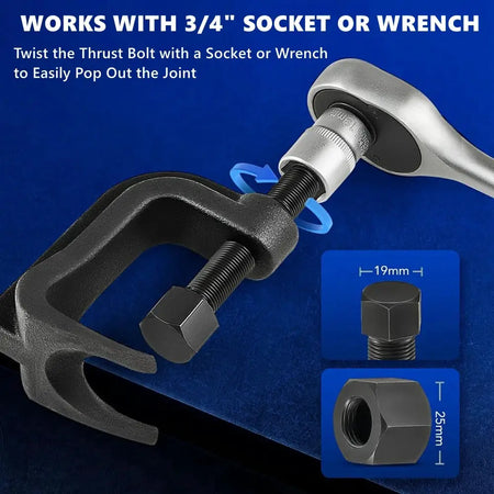 6007 Lower Control Arm Prying Tool & 25112 Ball Joint Separator Suspension Specialty Bushing Tool Kit for Cars Trucks SUVs by InterCyprus Trading Ltd