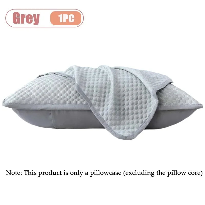 Cooling Pillowcase Covers &ndash; Soft Breathable Ice Silk For Summer Comfort Grey-1PC / 48x74cm