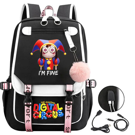 Kawaii Cartoon School Backpack for Boys and Girls C