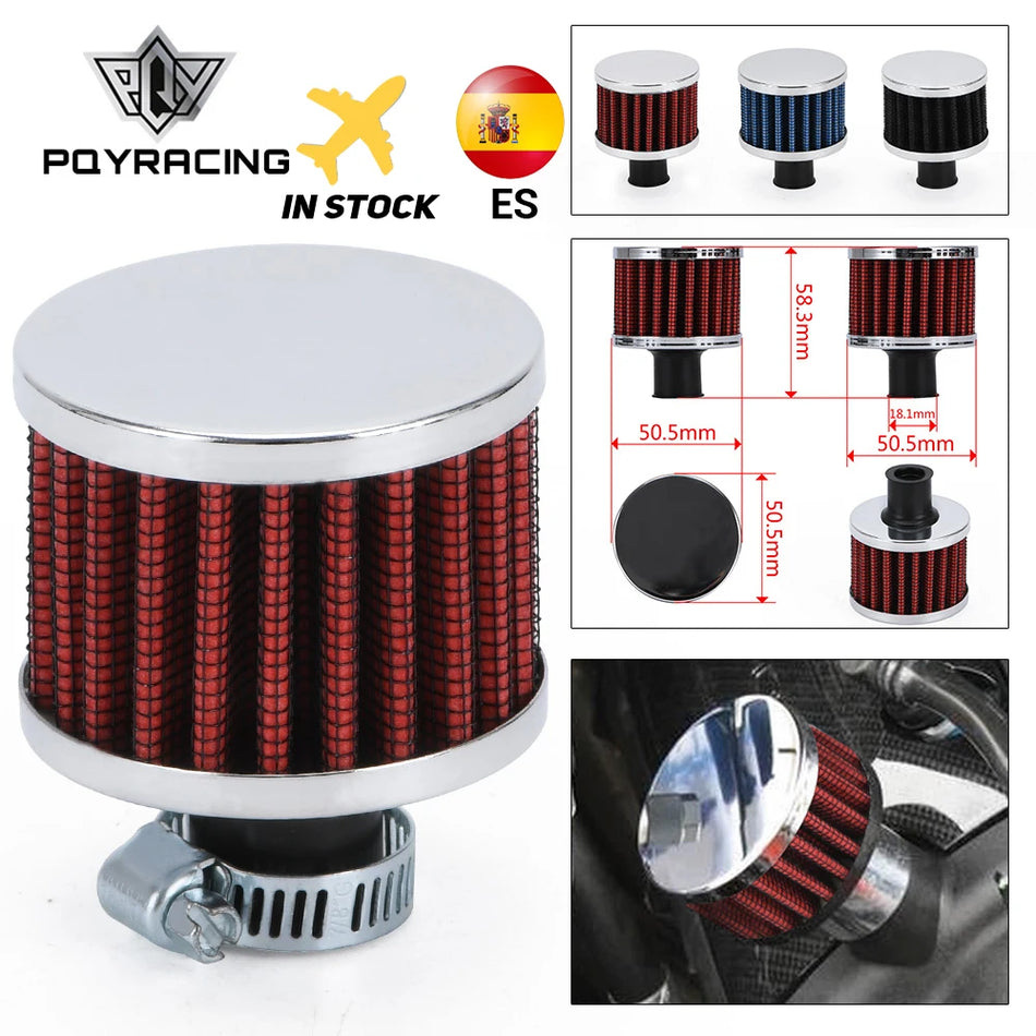 Filtru de aer auto PQY de 12mm cu flux ridicat pentru admisia de aer rece