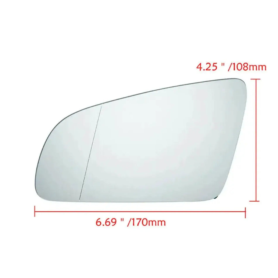 Side Mirror Glass Heated Anti-Fog For Audi A3 S3 A4 A6 B6 B7 S6 by InterCyprus Trading Ltd