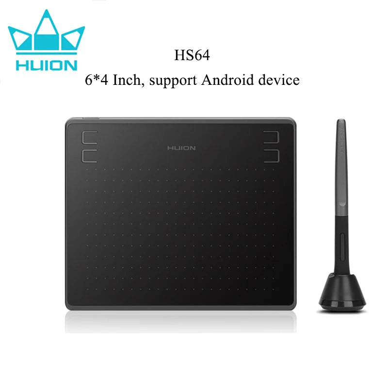 Huion HS64 6x4 tum grafiktablet med PW100 batterifri penna Android-stöd