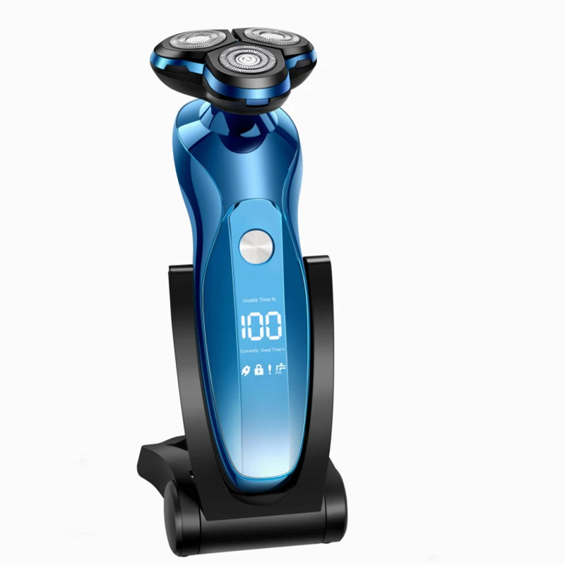 ZOZEN Rechargeable Waterproof Rotary Electric Shaver for Men ZN3013-1  With LCD