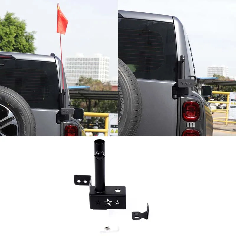 Karbon Çelik Siyah Bagaj Kapağı Anten Braketi Haval H9 İçin