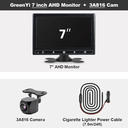 1080P AHD IPS Car Rear View Camera With Night Vision And 170 Degree Wide Angle Reverse System 4.3 5 7 Inch by InterCyprus Trading Ltd