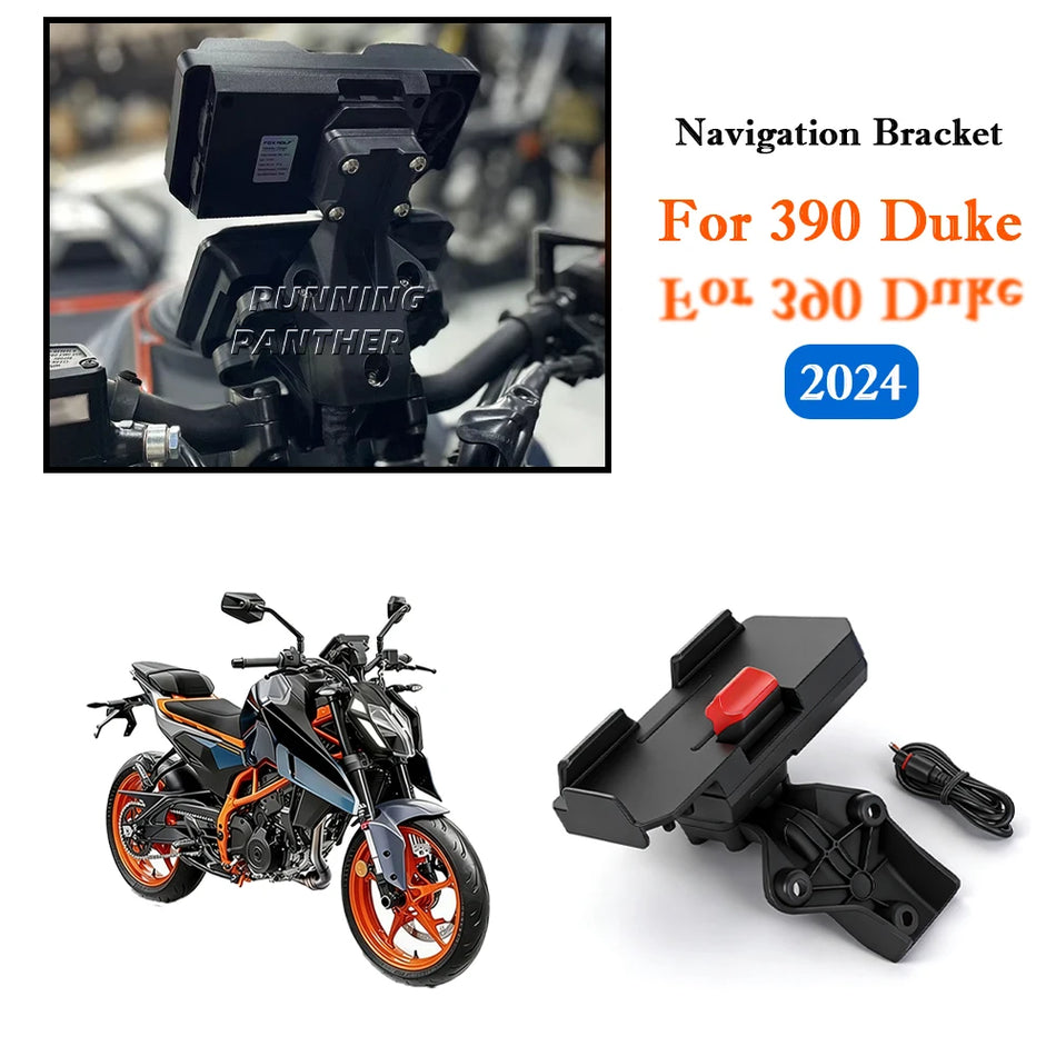 GPS navigācijas turētājs 390 Duke 2024 motociklam telefona statīvam