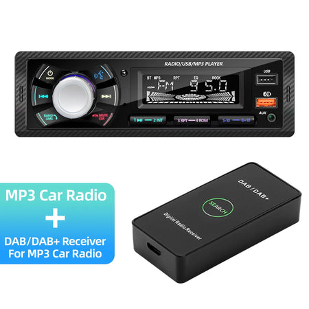 AKAMATE 1 Din Car Radio MP3 Player - Bluetooth Aux Charging radio and DAB