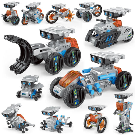 12-in-1 DIY Solar Robot Kit for Kids &ndash; STEM Educational Science and Engineering Toy
