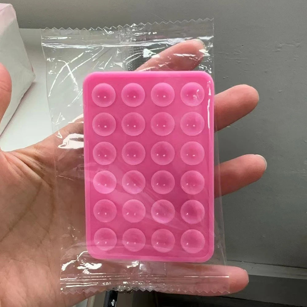 Silicone Suction Phone Holder Mat &ndash; Easy To Use And Stable Rose red