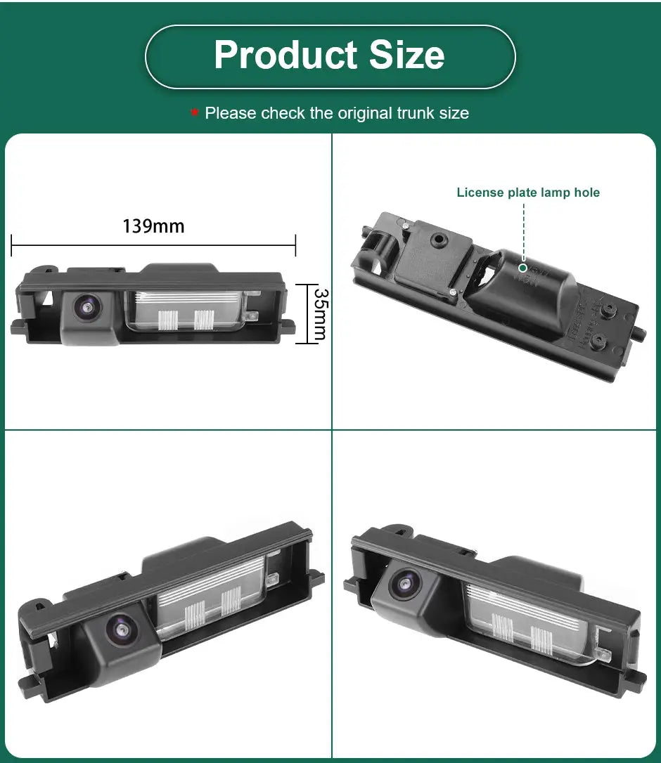 170 Degree Fish Eye Lens Car License Plate Light Rear View Reverse Backup Camera For Toyota RAV4 RAV-4 2000-2012 by InterCyprus Trading Ltd