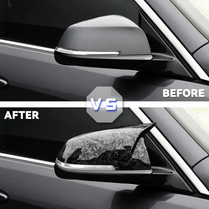 For BMW F20 F21 F22 F30 F32 F36 X1 F87 M3 1 Pair Rearview Mirror Cover Side Wing Rear View Mirror Case Covers Glossy Black by InterCyprus Trading Ltd